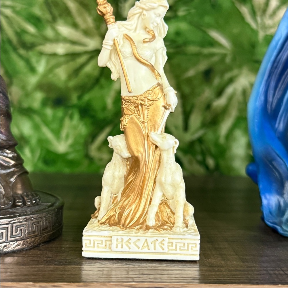 Hecate Gold and Cream Statue